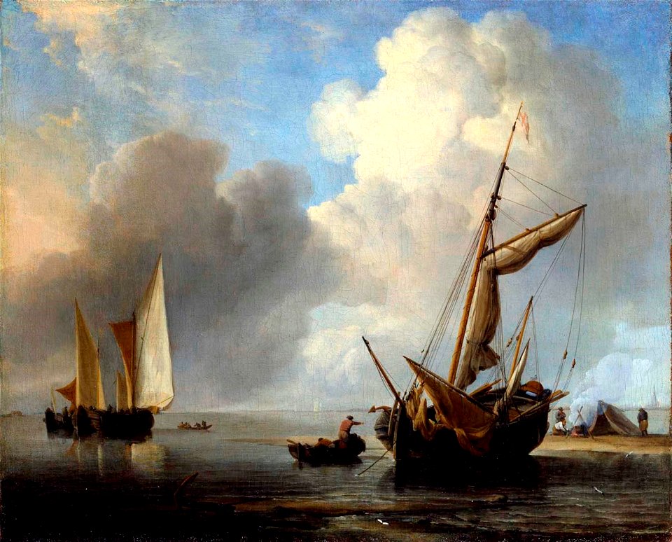 Willem van de Velde II - Fishing Boats in a Calm