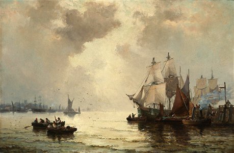 William Anslow Thornley - Morning on the Thames