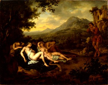 Willem Van Mieris - Cimon and IphigeniaPanel - Google Art Project
