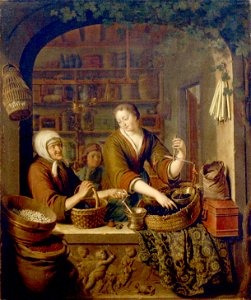 Willem van Mieris Blick in einen Laden