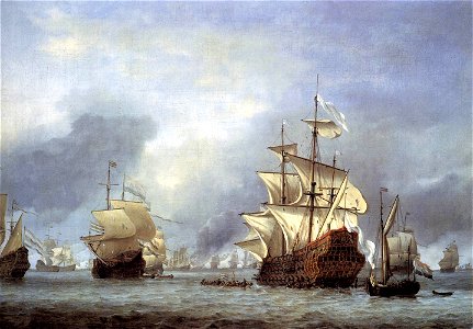 Willem van de Velde (II) - The Taking of the English Flagship the Royal Prince - WGA24537. Free illustration for personal and commercial use.
