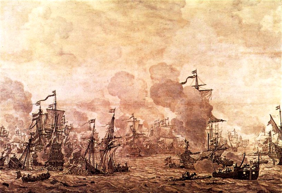Willem van de Velde (I) - The Battle of the Sound - WGA24516