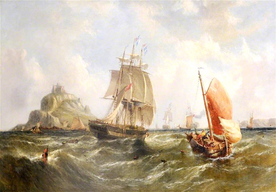 William Adolphus Knell (1802-1875) - Shipping off St Michael's Mount - 1175968 - National Trust