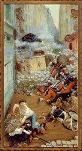 Willette, Adolphe Léon - Gavroche ramassant des balles pour la barricade - 199 - Maison de Victor Hugo