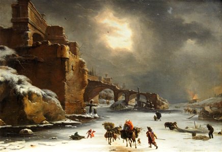 Willem Schellinks City Walls in Winter