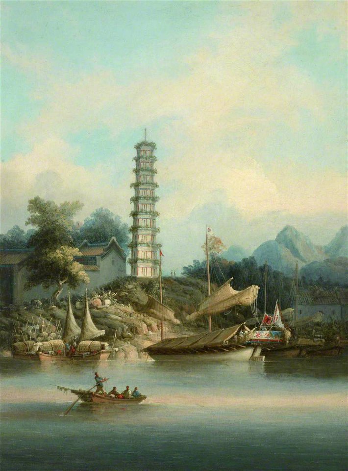 William Alexander (1767-1816) - Chinese Scene with Pagoda and Boats - 515543 - National Trust