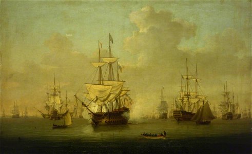 William Anderson (1757-1837) - The 'Queen Charlotte' at the Review at Spithead, 1790 - BHC2260 - Royal Museums Greenwich