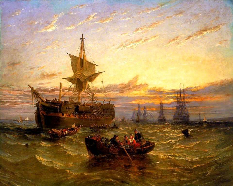 William Adolphus Knell (1802-1875) - Indiaman in the Thames - BHC1228 - Royal Museums Greenwich