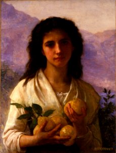 William Adolphe Bouguereau - Girl Holding Lemons - Google Art Project. Free illustration for personal and commercial use.