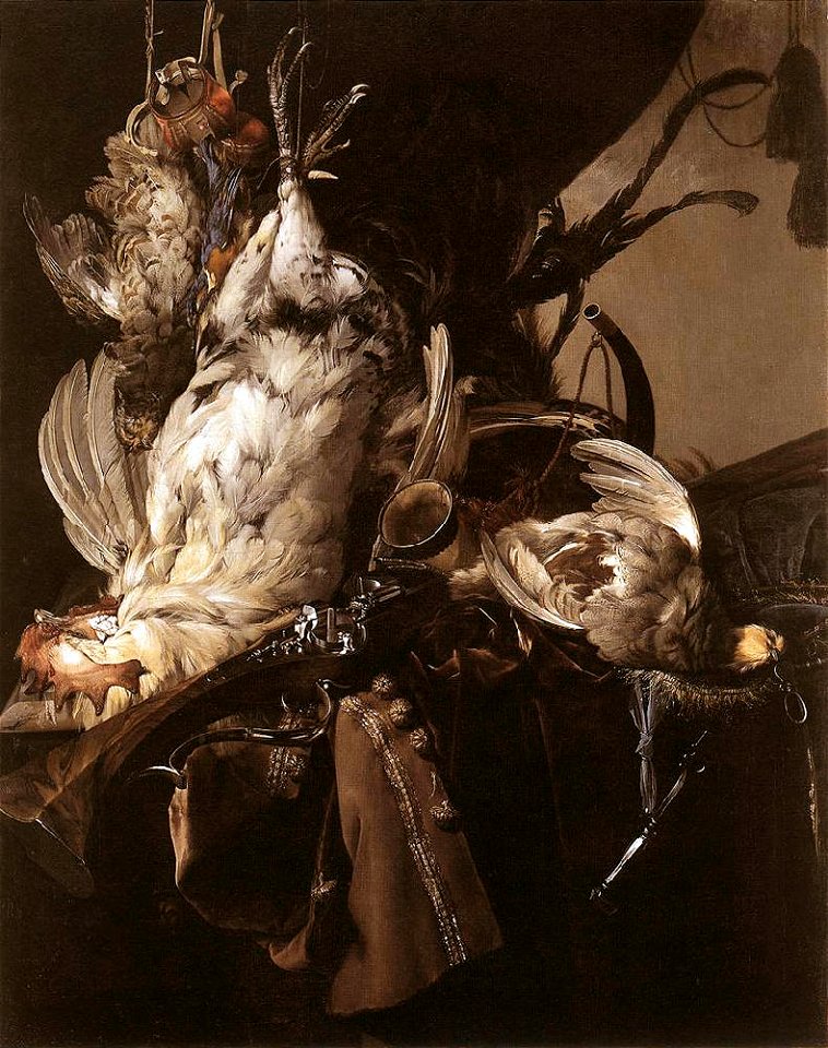 Willem van Aelst - Stilleven van wild en jachttoebehoren