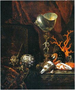 Willem Kalf - Still Life with Seashells and a Nautilus Shell