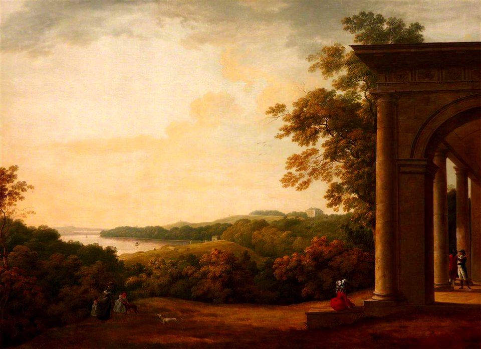 William Ashford (1746-1824) - A View of Castle Ward from the Doric Temple - 836138 - National Trust