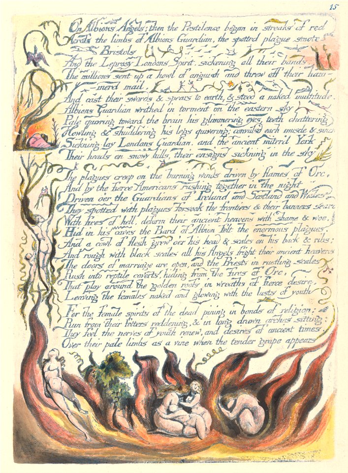 William Blake - America. A Prophecy, Plate 17, On Albions Angels.... - Google Art Project