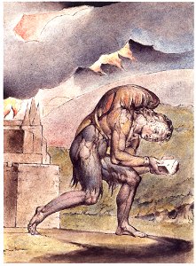 William Blake - John Bunyan - Cristian Reading in His Book - Frick Collection New York