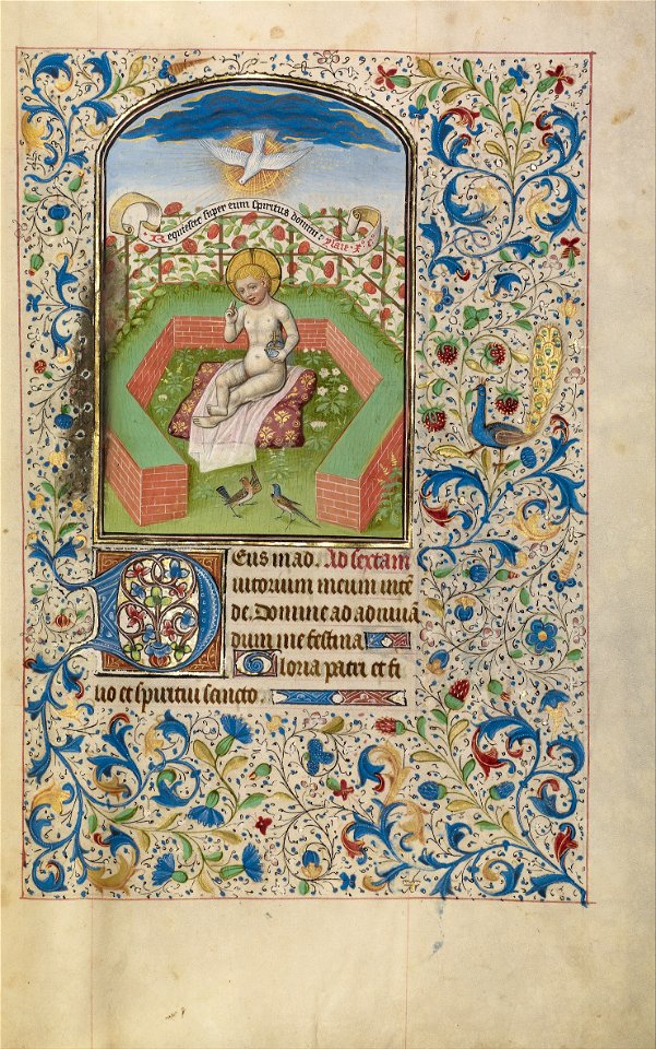 Willem Vrelant (Flemish, died 1481, active 1454 - 1481) - Jesus with an Orb in a Garden - Google Art Project