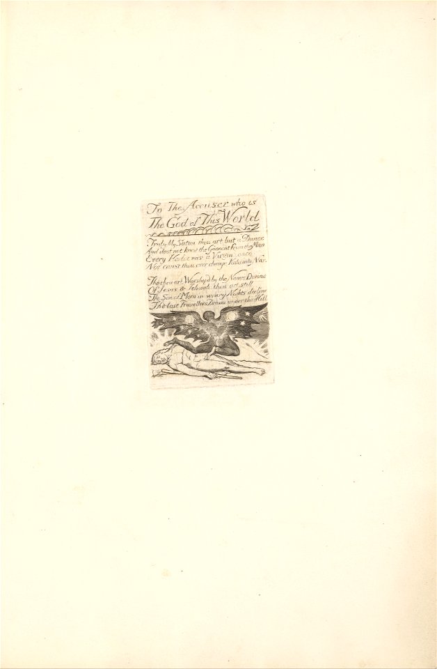William Blake - For the Sexes- The Gates of Paradise, Plate 19, To The Accuser . . . . (Bentley 21) - Google Art Project