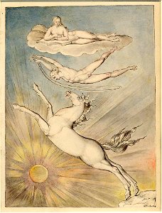 William Blake 'As if an angel dropped down from the clouds', illustration to 'Henry IV. Free illustration for personal and commercial use.