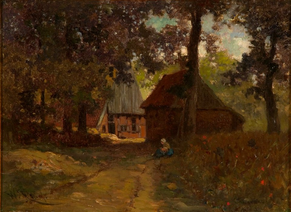 Willem Roelofs - Boerderij in de omgeving van hotel Carelshaven - 1122 - Rijksmuseum Twenthe