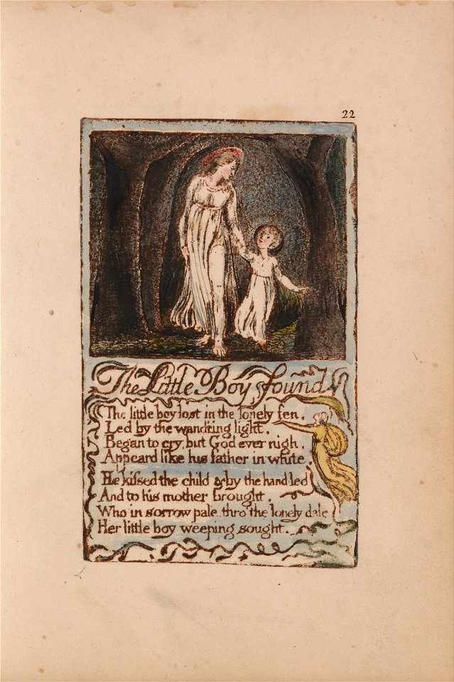 William Blake - Songs of Innocence and of Experience, Plate 22, The Little Boy Found (Bentley 14) - Google Art Project