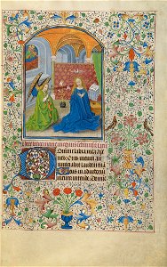 Willem Vrelant (Flemish, died 1481, active 1454 - 1481) - The Annunciation - Google Art Project. Free illustration for personal and commercial use.