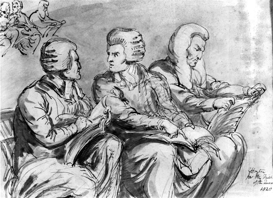 William Adams, James Parke, 1st Baron Wensleydale and Sir Christopher Robinson by Sir George Hayter