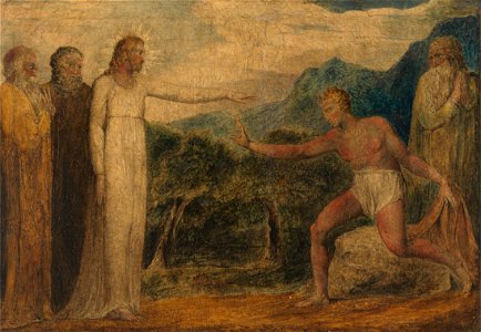 William Blake - Christ Giving Sight to Bartimaeus - Google Art Project. Free illustration for personal and commercial use.