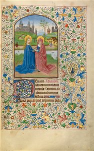Willem Vrelant (Flemish, died 1481, active 1454 - 1481) - The Visitation - Google Art Project. Free illustration for personal and commercial use.