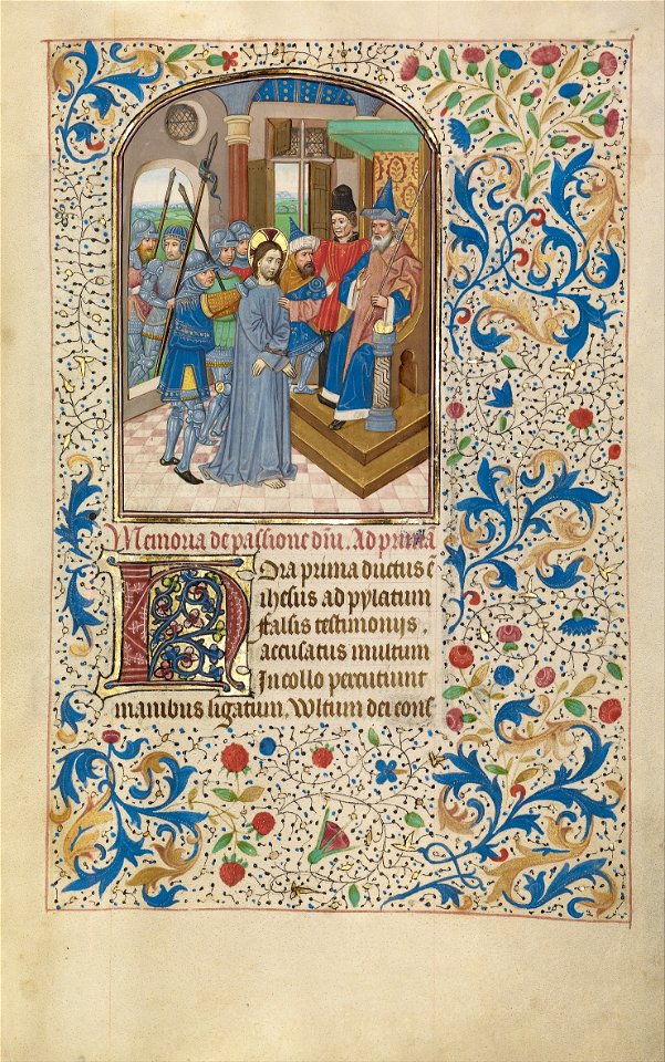 Willem Vrelant (Flemish, died 1481, active 1454 - 1481) - Christ before Pilate - Google Art Project