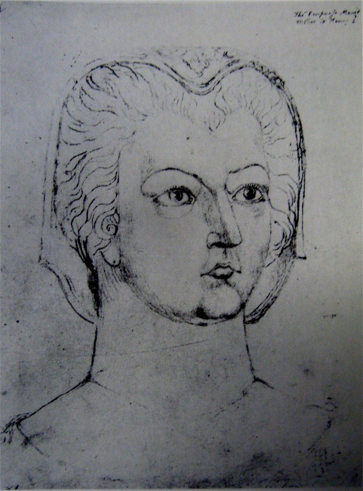 William Blake - Empress Maud, Butlin 725 c 1819-20 250x182mm - F Bailey Vanderhoef Jr - Ojai California. Free illustration for personal and commercial use.