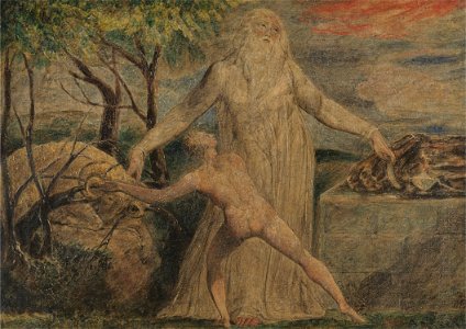 William Blake - Abraham and Isaac - Google Art Project. Free illustration for personal and commercial use.