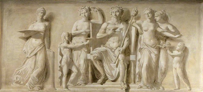William Barret - Bacchus Enthroned Served by Boys with Attendant Bacchantes - 609086 - National Trust
