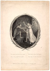 William Blake - Design for the Cover Leaf of the Sheet Music An Elegy Set to Music by Thomas Commins