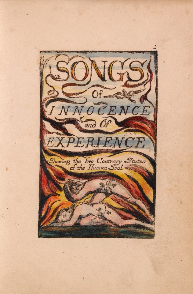 William Blake - Songs of Innocence and of Experience, Plate 2, Combined Title Page (Bentley 1) - Google Art Project