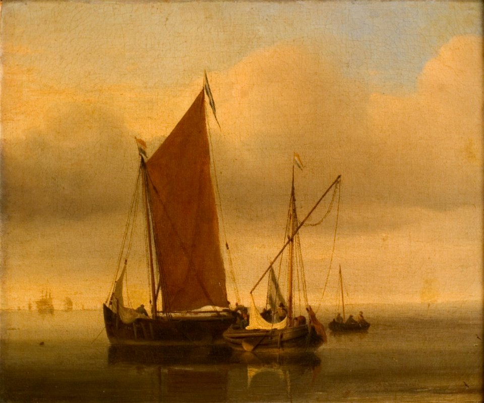 Willem van de Velde de Jonge - Kalme zee met vissersboten - 0442 - Rijksmuseum Twenthe