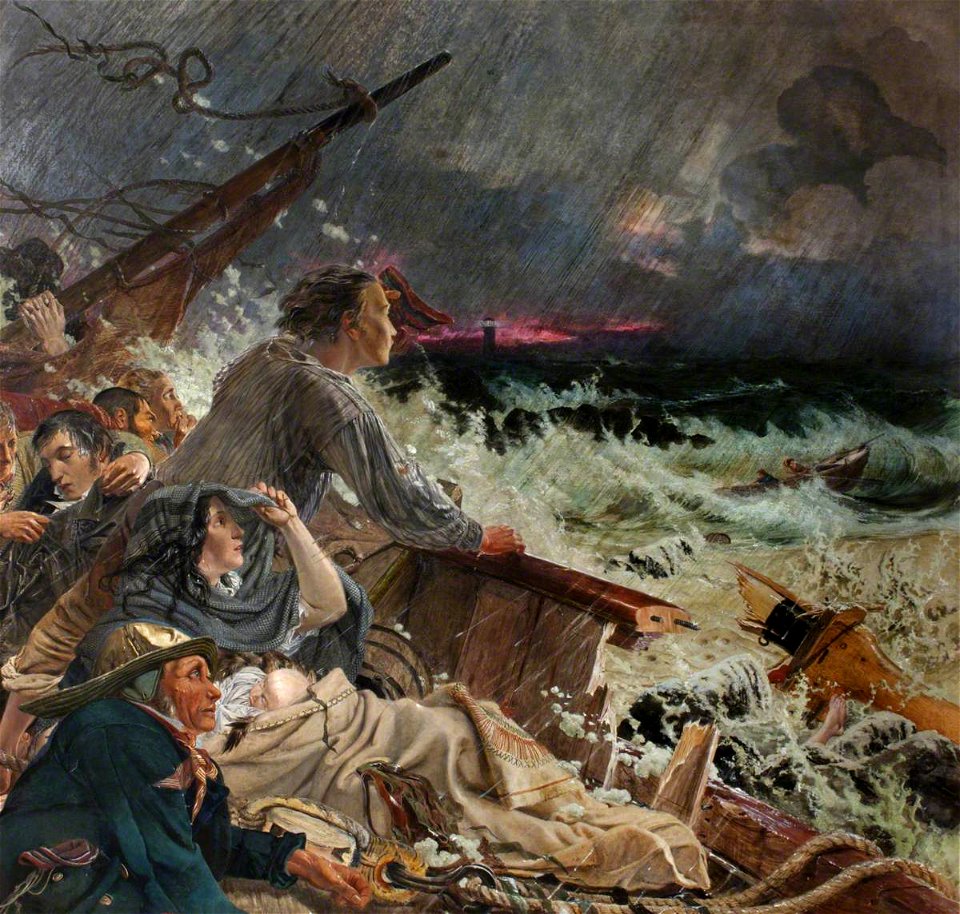 William Bell Scott (1811-1890) - Grace Darling (1815–1842), and Her Father William Darling (d.1865), Save the Survivors from the Wrec - 584371 - National Trust