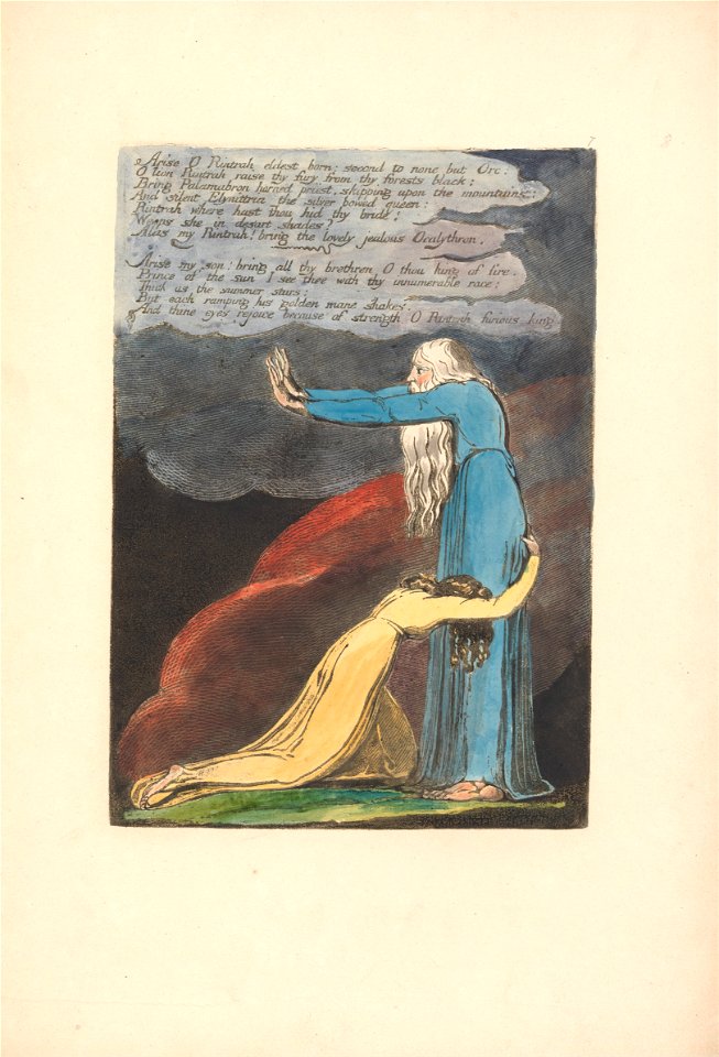 William Blake - Europe. A Prophecy, Plate 9, Arise O Rintrah . . . . (Bentley 11) - Google Art Project