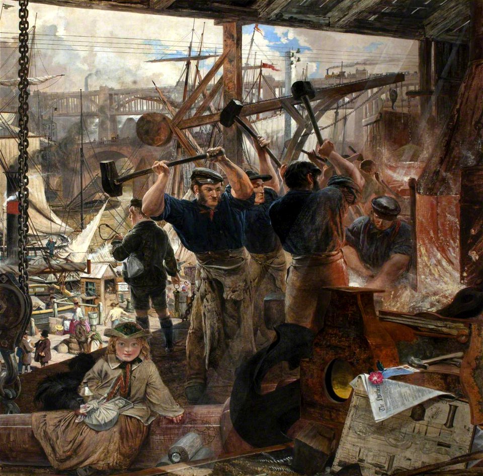 William Bell Scott (1811-1890) - In the Nineteenth Century the Northumbrians Show the World what Can Be Done with Iron and Coal - 584372 - National Trust