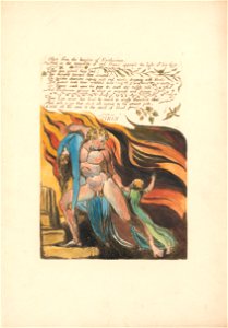 William Blake - Europe. A Prophecy, Plate 17, Shot from the heights . . . .  (Bentley 18) - Google Art Project