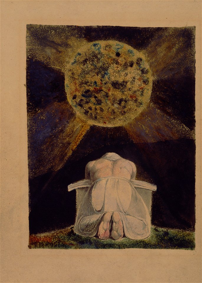 William Blake - Sconfitta - Frontispiece to The Song of Los - Original LoC scan