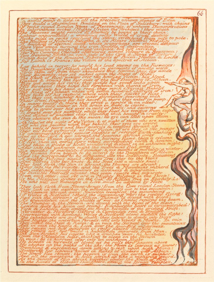 William Blake - Jerusalem, Plate 66, In awful pomp & gold.... - Google Art Project