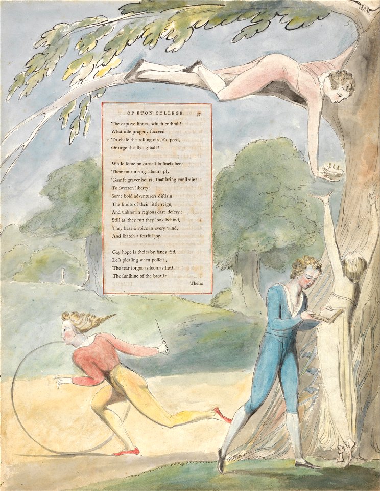 William Blake - The Poems of Thomas Gray, Design 17, Ode on a Distant ...