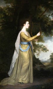 William Bell (1740-1804) - Elizabeth Delaval (1757–1785), Later Lady Audley, Playing a Lyre in a Landscape - 1276766 - National Trust