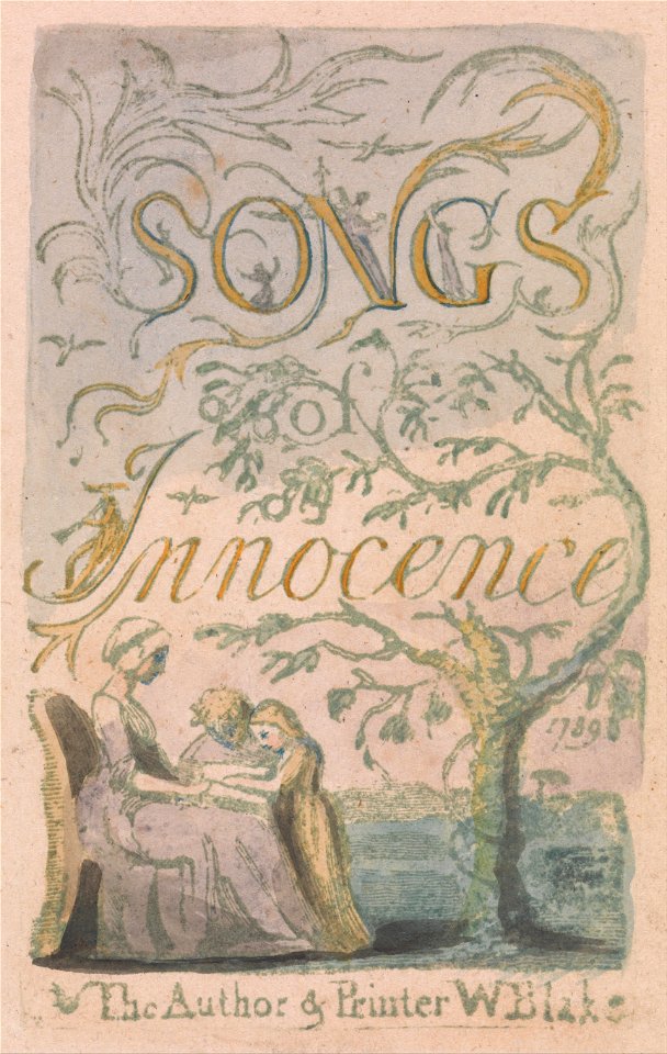 William Blake - Songs of Innocence and of Experience, Plate 2, Innocence Title Page (Bentley 3) - Google Art Project