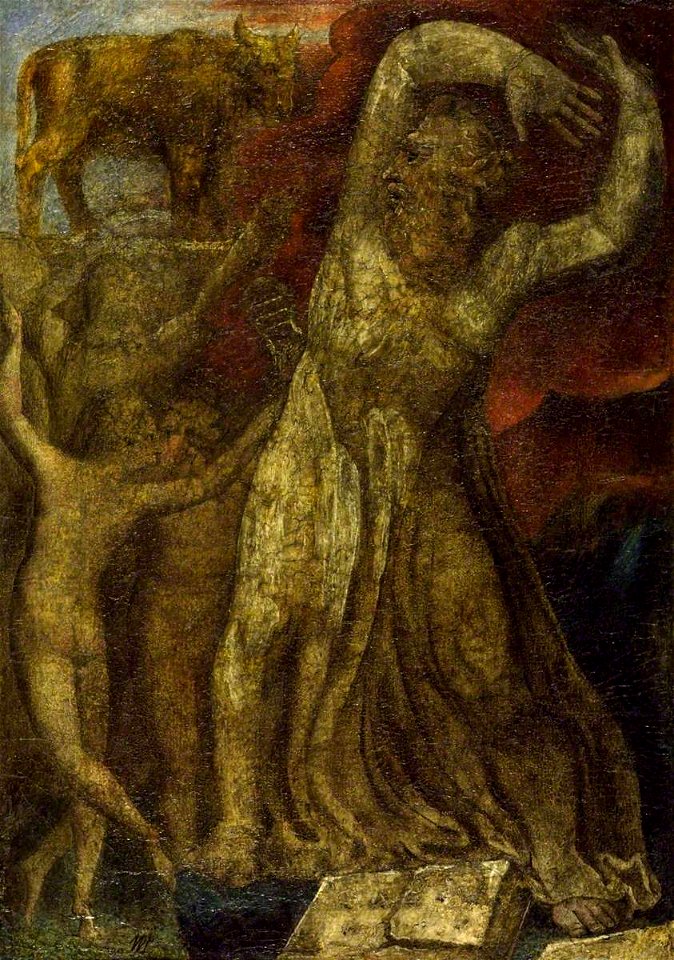 William Blake (1757-1827) - Moses Indignant at the Golden Calf - T04134 - Tate