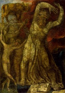 William Blake (1757-1827) - Moses Indignant at the Golden Calf - T04134 - Tate. Free illustration for personal and commercial use.