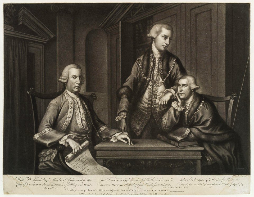 William Beckford; John Sawbridge; James Townsend by Richard Houston