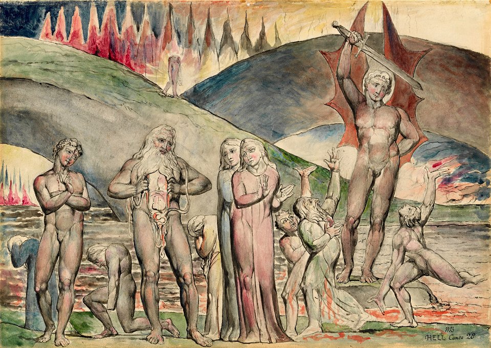 William Blake - The schismatics and sowers of discord- Mahomet - Google Art Project