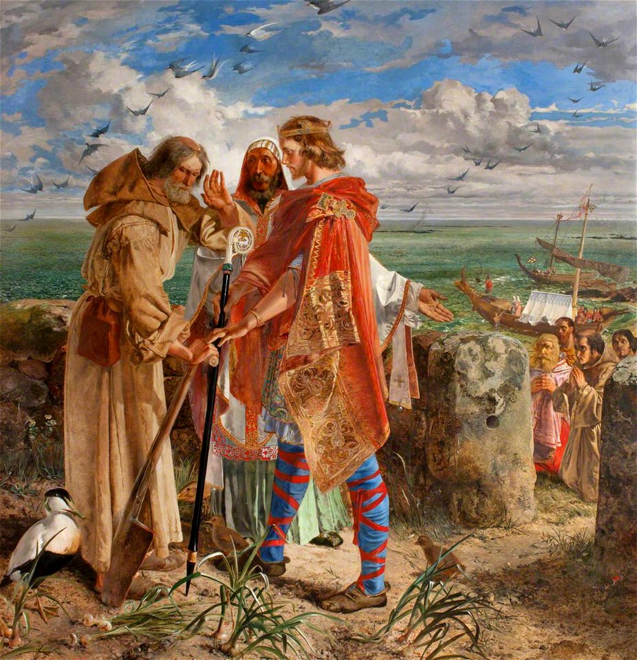 William Bell Scott (1811-1890) - King Egfrid and Bishop Trumwine Persuade Cuthbert to Be Made Bishop - 584366 - National Trust