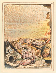 William Blake - Jerusalem, Plate 50, The Atlantic Mountains.... - Google Art Project