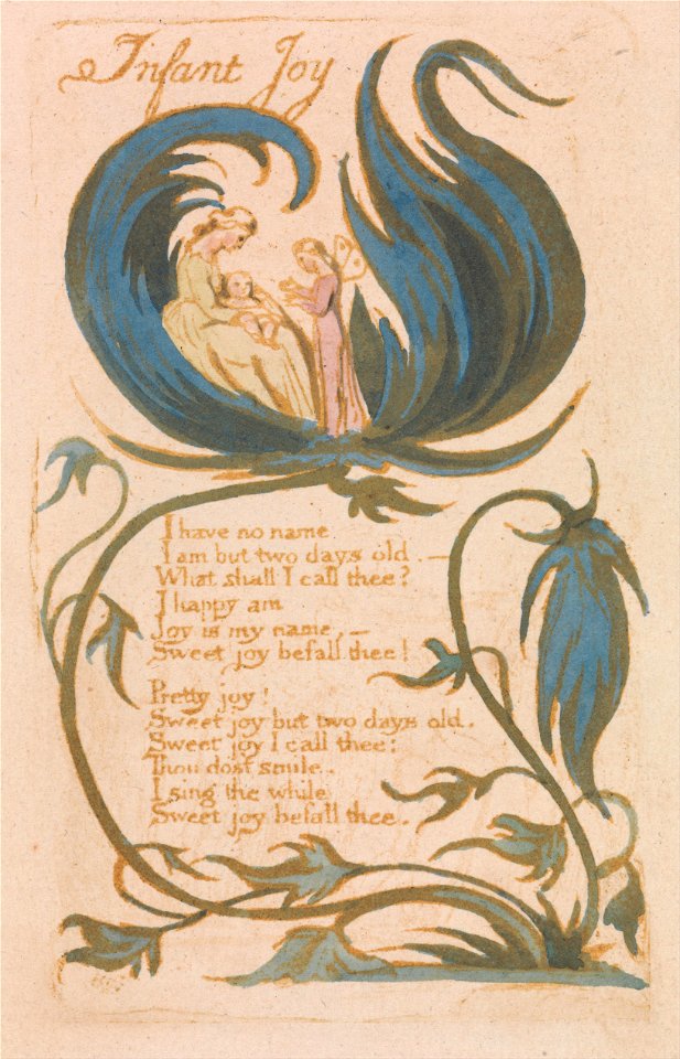 William Blake - Songs of Innocence, Plate 14, Infant Joy (Bentley 25) - Google Art Project